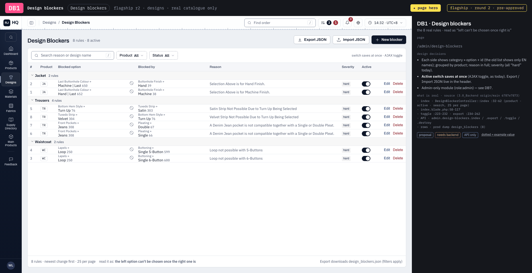 DB1 · Design blockers ★