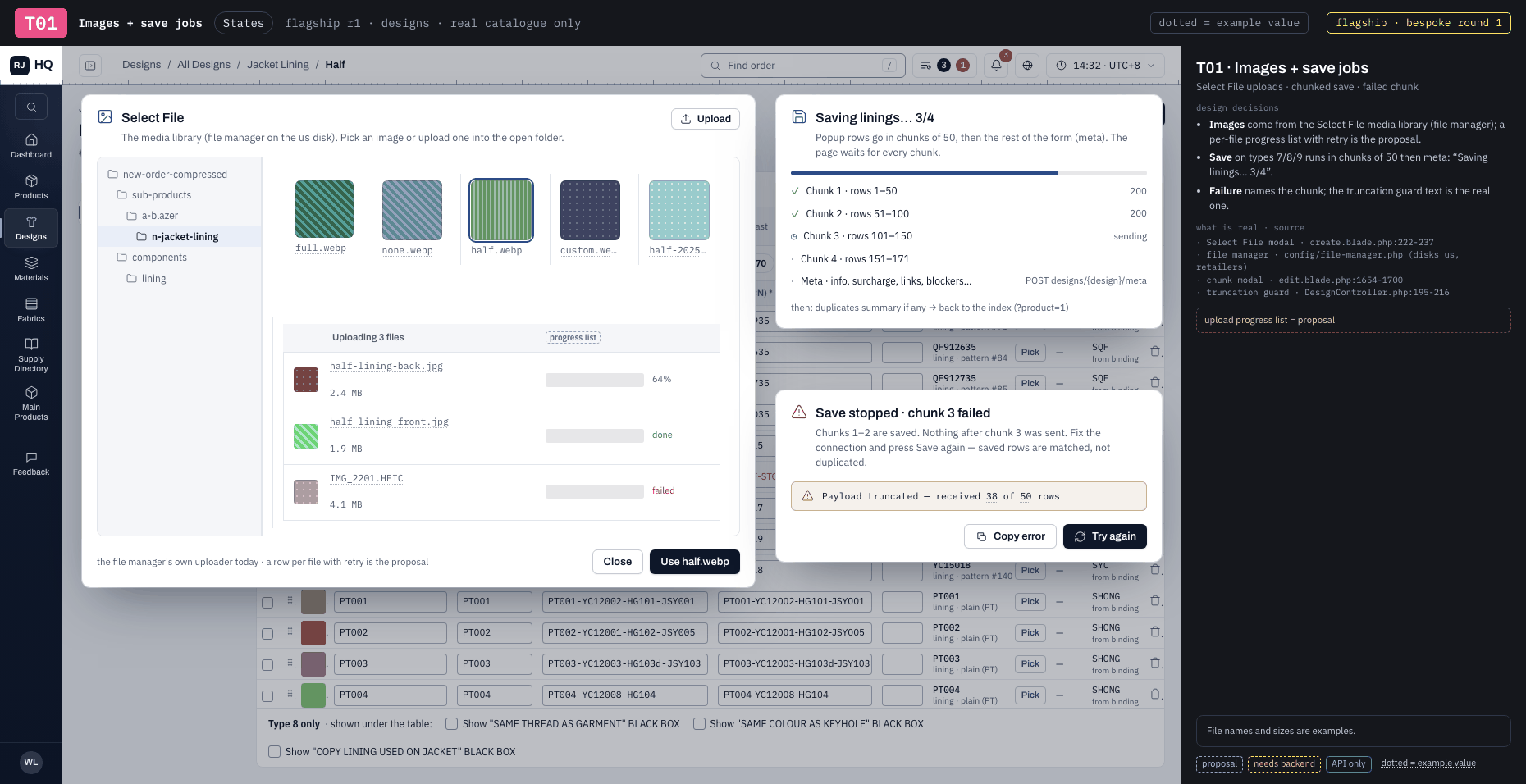 T01 · Images + save jobs